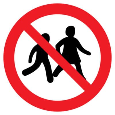 Kinderen niet toegestaan