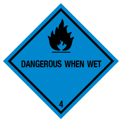 IMO label dangerous when wet