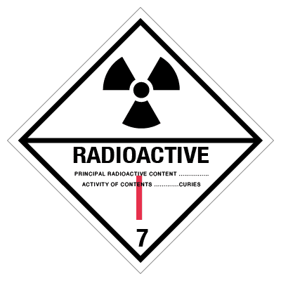 IMO label radioactive 1