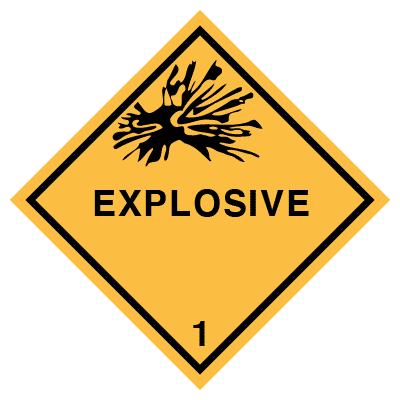IMO label explosive
