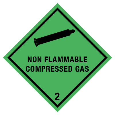 IMO label non flammable compressed gas